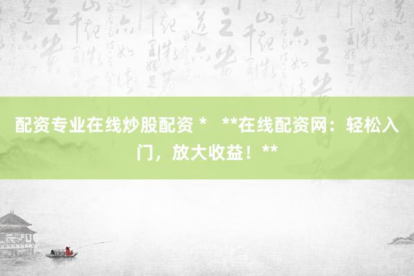 配资专业在线炒股配资 *   **在线配资网：轻松入门，放大收益！**