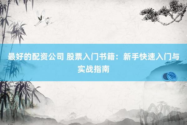 最好的配资公司 股票入门书籍：新手快速入门与实战指南