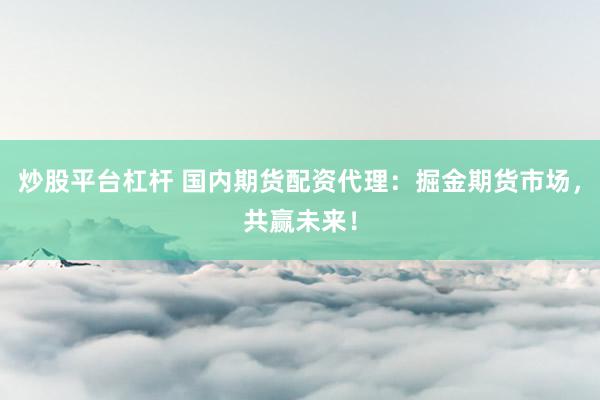 炒股平台杠杆 国内期货配资代理：掘金期货市场，共赢未来！