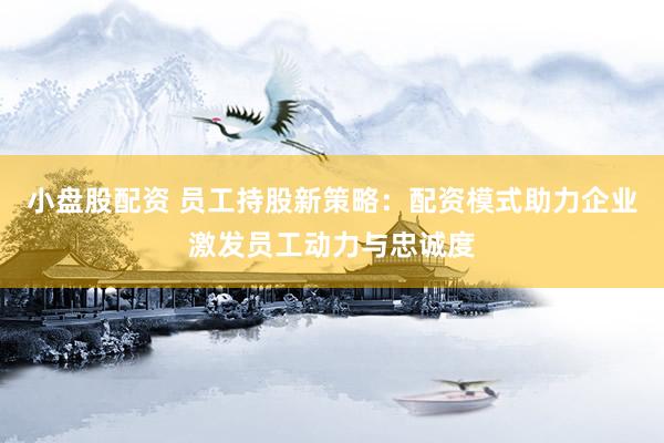 小盘股配资 员工持股新策略：配资模式助力企业激发员工动力与忠诚度