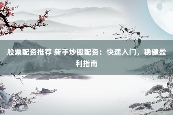 股票配资推荐 新手炒股配资：快速入门，稳健盈利指南